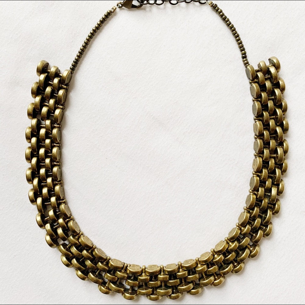 Brushed Gold Chainmail Necklace